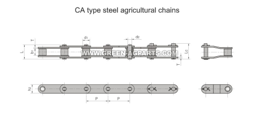 CA Type steel chains for agricultural replacement