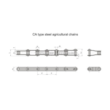 Chaînes de remplacement agricoles en acier de type A