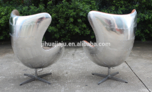 classic fiberglass aluminum sling back chairs/swivel egg chair/hanging egg chair with stand