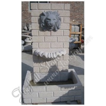 Granite Wall Fountain with Lion Head