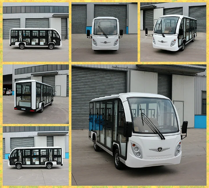 Chinese 14 Seats Enclosed Electric Sightseeing Bus