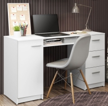 Home office desk with drawers