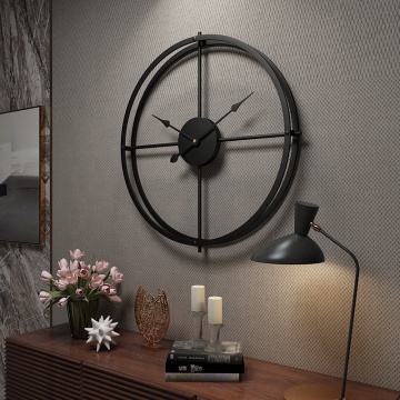 Minimalist Wrought Iron Round Wall Clock - Home Decor