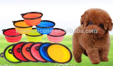 Silicone dog bowl The dog bowl of tableware Portable bowl