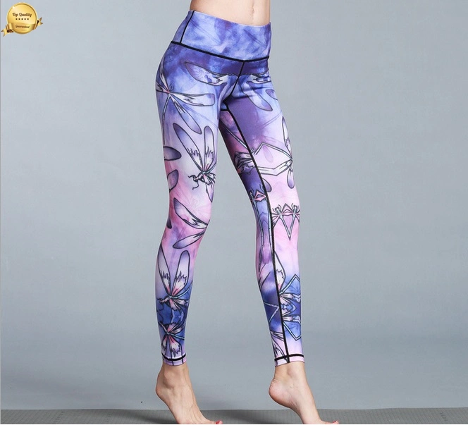 Popular Gym Wear Yoga Legging Sublimation Printing Women Patterned Leggings with High Waist Sports Wear Tight Leggings