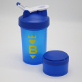 Shaker protéiné bleu 450ml avec pot de stockage 150cc