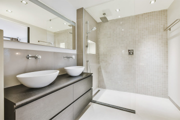 Black Solid Wood On Stage Basin Bathroom Cabinet