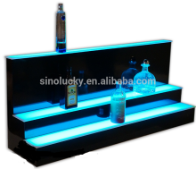3 Step LED Lighted Bar Shelves