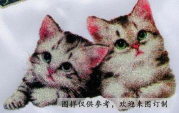 Glass bead heat transfer printing