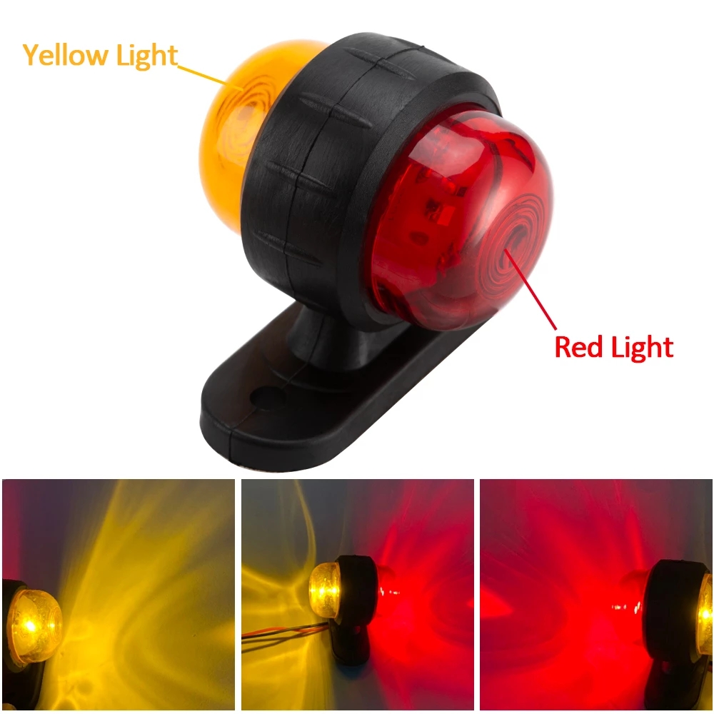 Side Marker Light External 12V 24V Replacement Parts Mini Durable Trailer Truck Universal Safety Turn Signal Warning Red