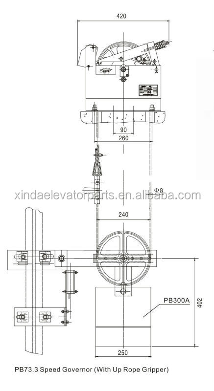 Speed Governor Speed Reducer Elevator Spare Part