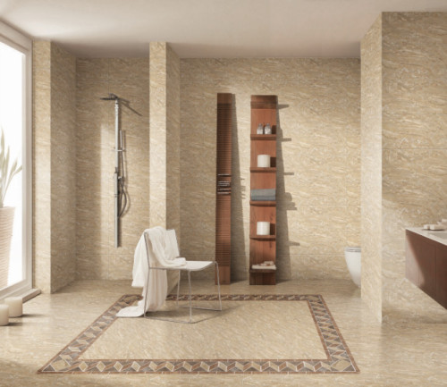 600 x 600 Golded sten, glaserade keramiska plattor för golv och vägg (HP66001)