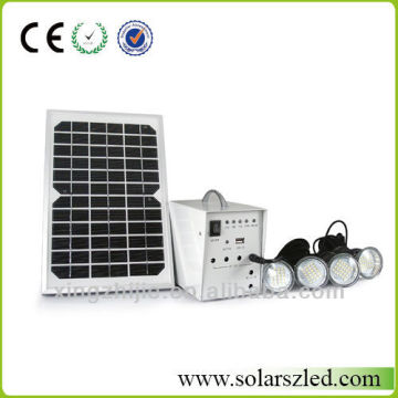 Emergency solar power lighting system kits for easy carrying