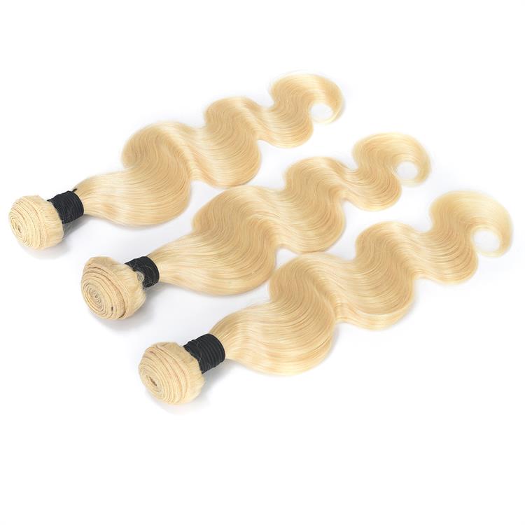 Wholesale 613 Virgin Hair Bundle Blonde Virgin Hair Body Wave Human Hair Weave Bundles