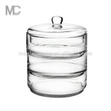 Crystal clear large glass storage jars, glass mason jars