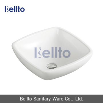 Luxury Square White Ceramic Wash Hand Basin Without Overflow