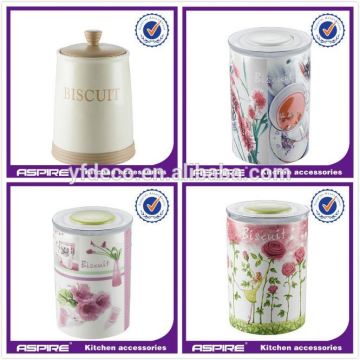 Ceramic food jar canister storage