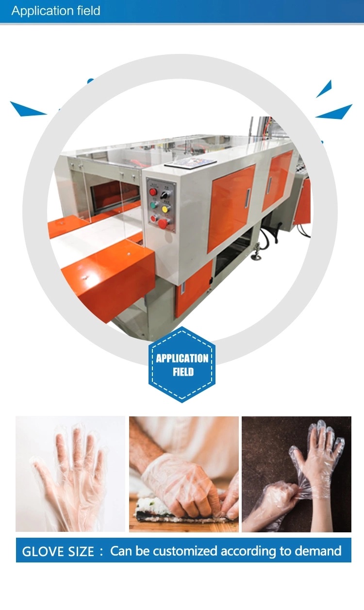 Most popular hdpe glove fold clear plastic PE polyethylene glove making machine