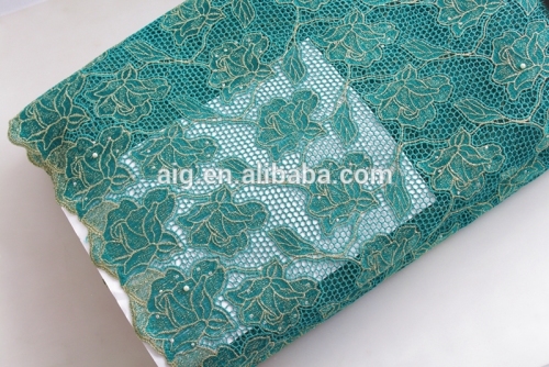 new products african teal cord lace fabrics 5yards