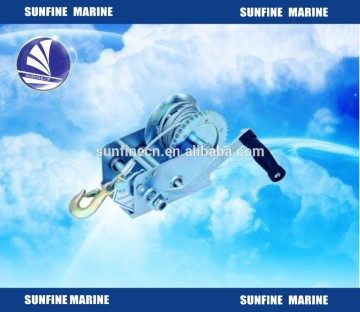 marine hand winch with steel wire, marine hand winch with webbing, marine hand winch without steel wire or webbing