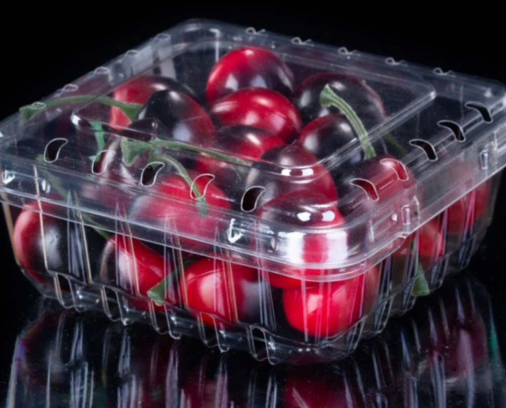 Caja plástica de la fruta de la ampolla sellada transparente alta desechable