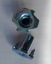 3/8-16x5/8 Plain Steel 4Pronged Tee Nuts