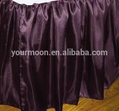 100% polyester satin bed skirt dust ruffle with twin/full/queen/king sizes