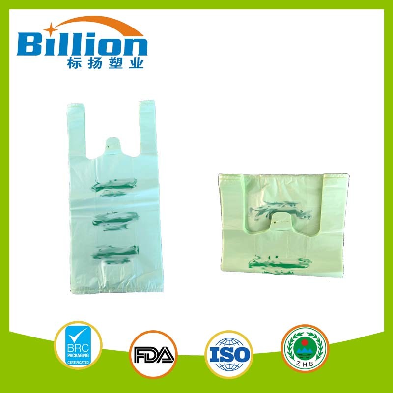 Biodegradable Plastic T Shirt Eco Friendly Food Packaging Bag Rolls