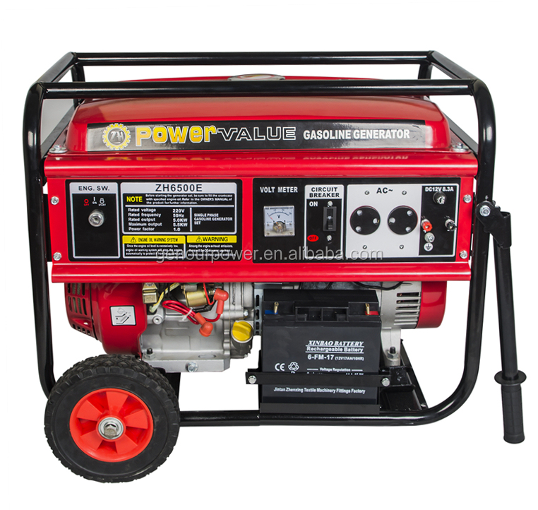 5kw 5kva Gasoline Electric Generator With 13hp 188f engine gx390