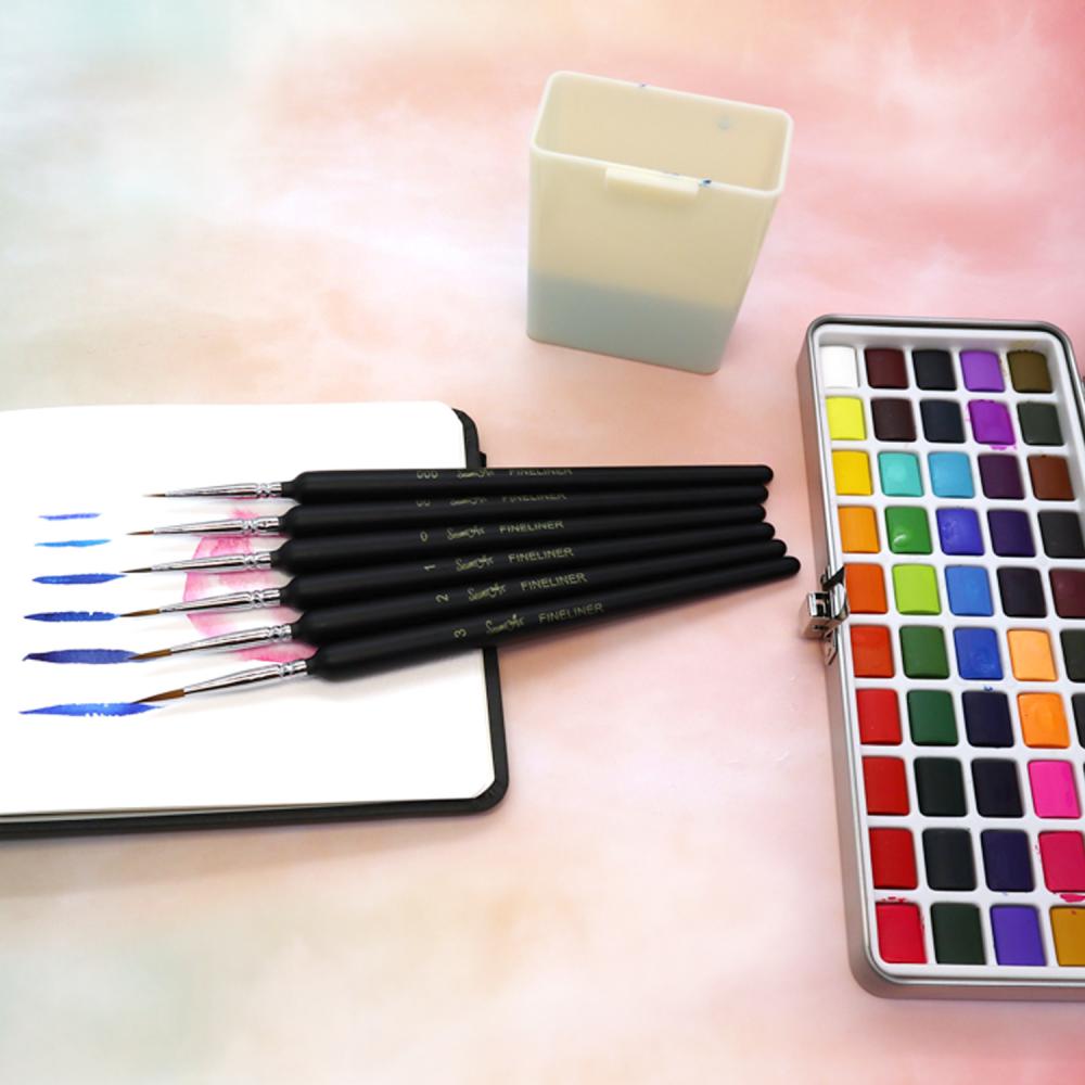painting brushes, watercolor paint gift set