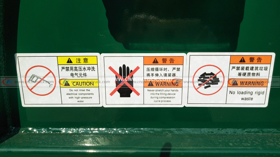 garbage compactor truck details 8