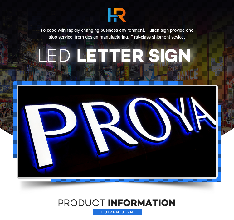 Factory price 3d lighting led letters high quality illuminate custom backlit letter adevetising channel letter