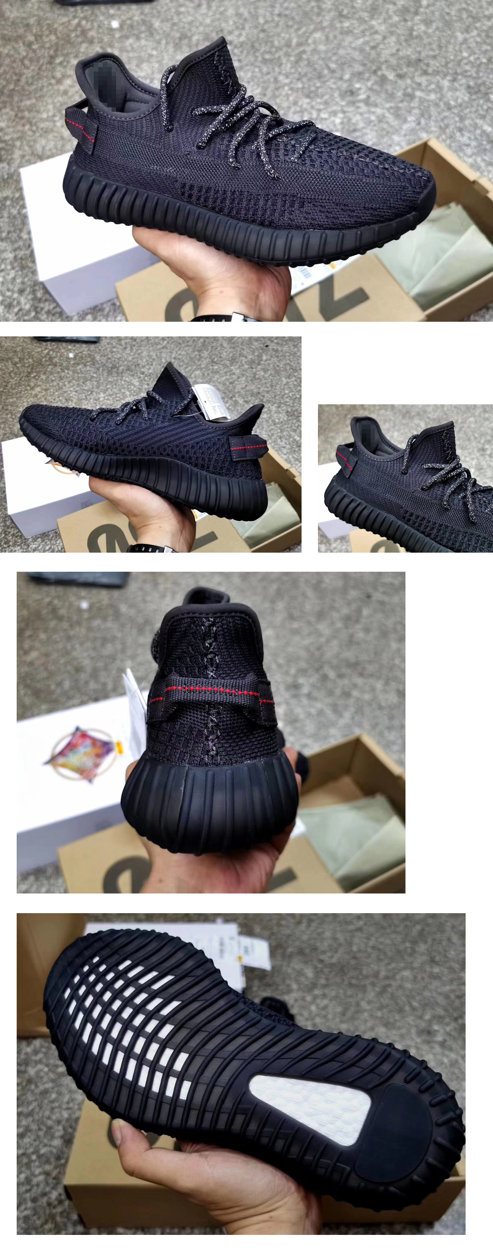 2021 High Quality Brand Bulk Dropshipping Original Black 350 V2 Men Women Casual Running Sneakers Sport Shoes