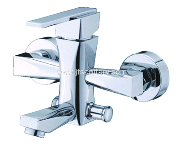 Angular Wall-Mounted Brass Hand Shower Faucet 2 Function