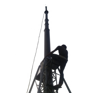Reversible Antenna Telescopic Mast for Communication Trailers