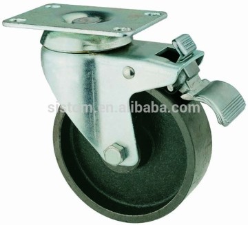 22 Series Double Ball Raceway Structure Top Plate Swivel Cast Iron Caste with Total Braker