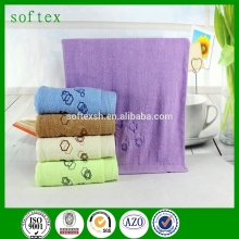 Terry towel with dobby border,solid colour dobby border towels