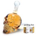 Crystal Skull Head Vodka Bottle Creative Gothic Wine Vodka Decanter (550ML)