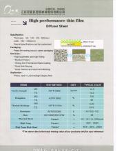 Diffuser sheet pet film for LCD Backlight display