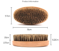 Mens Nature Boar Bristle Beard Comb Brush