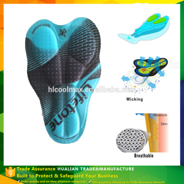 Sublimation Coolmax Cycling Gel Pad For Cycling Wear