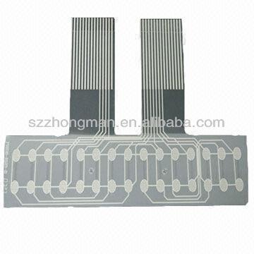 Membrane circuit switches keyboard with conductive silver paste