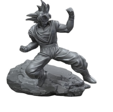 Unique 3D Printed Wukong Anime Character Tiles - CNC Polished Metal and Plastic Knick-Knacks