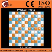 orange green and white color mosaics