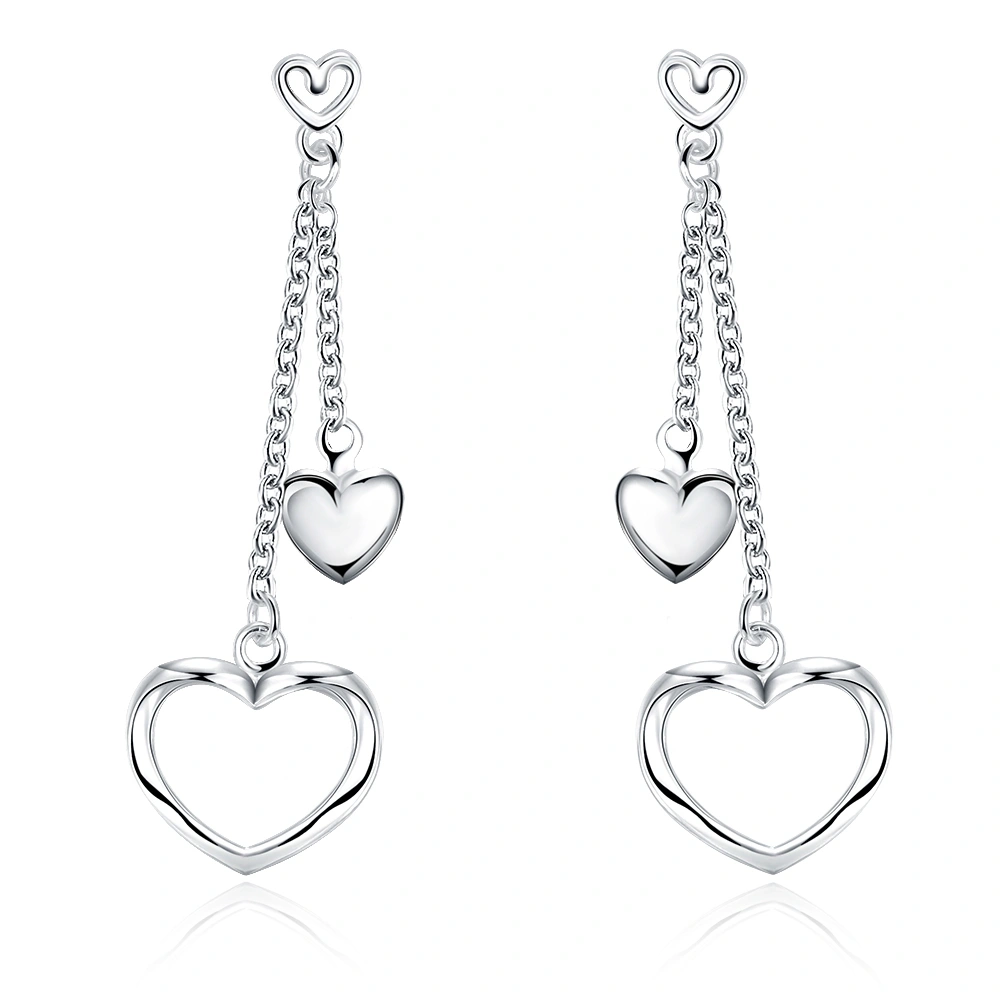 Fashion Jewelry Heart Tassels Earrings Wholsale Tasels for Silver Earrings