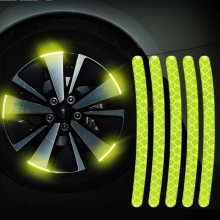 Luminous Wheel Hub Stickers: Reflective Car and Motorcycle Decorations