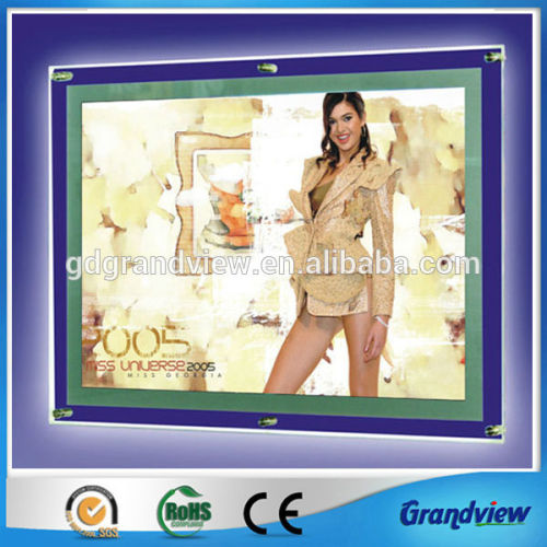 hot selling acrylic frameless picture frame with screw