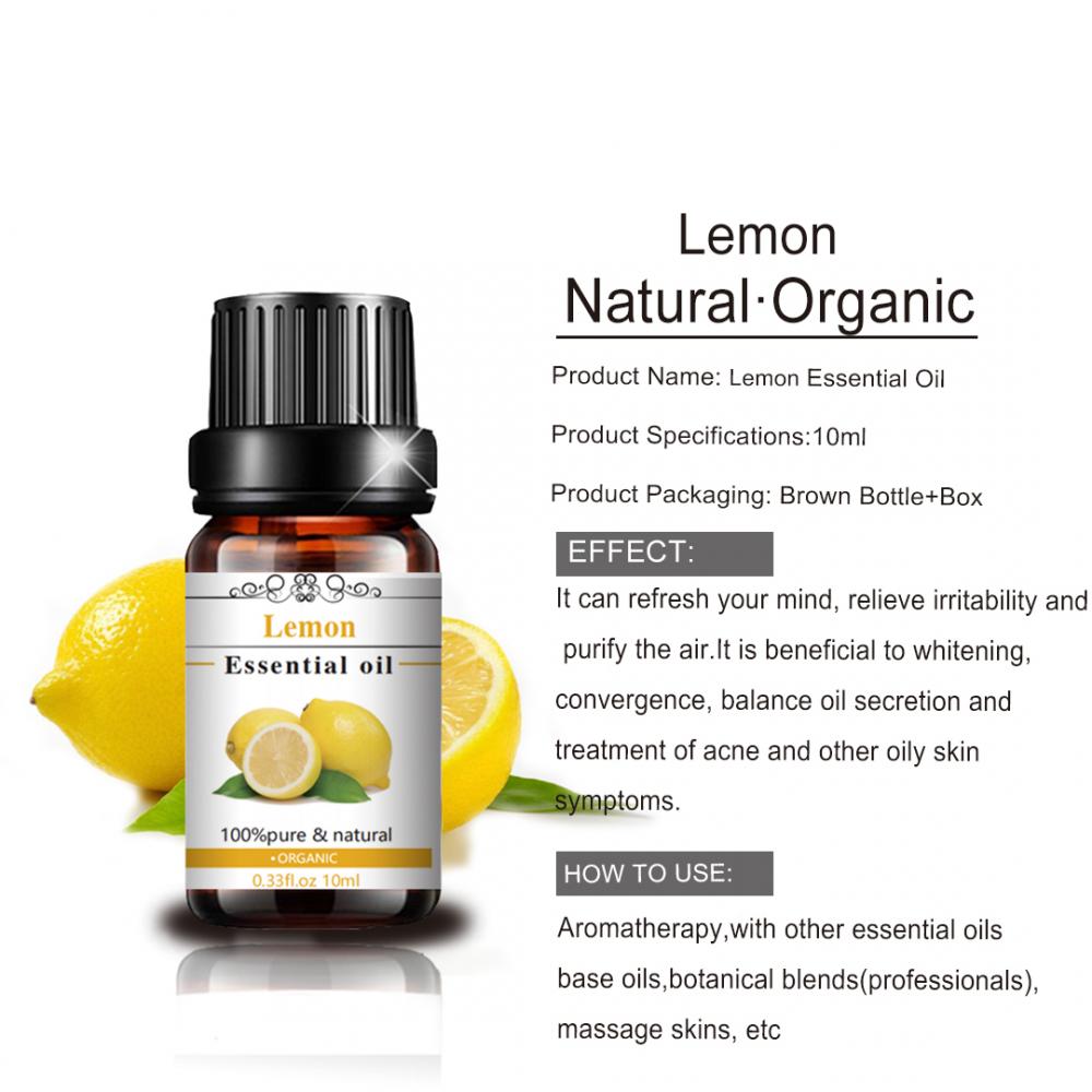 Minyak esensial lemon organik murni berkualitas tinggi