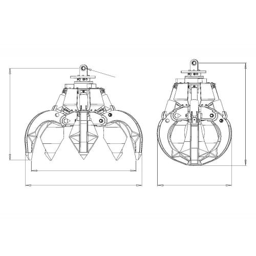 Excavator Mechanical Crane Grab