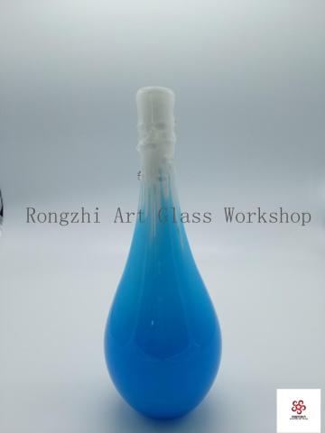 Blue Vial Glass Sculpture